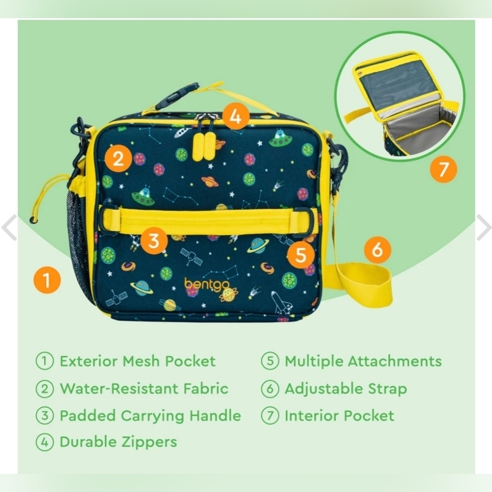EUC, Bentgo Dinosaur Deluxe Insulated Lunch Bag - Picture 10 of 10